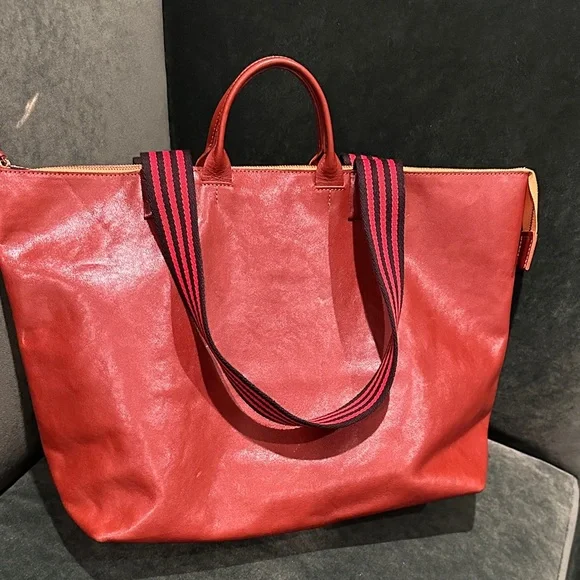 Clare V Le Zip Sac Tote in Cognac Brown - Picture 2 of 7